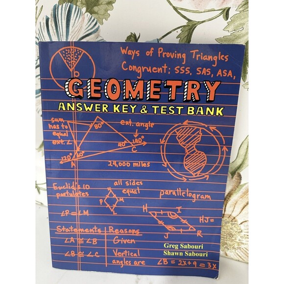 Teaching Textbook Geometry Answer Key &‎ Test Bank, Solutions CD Author Sabouri - Picture 3 of 10
